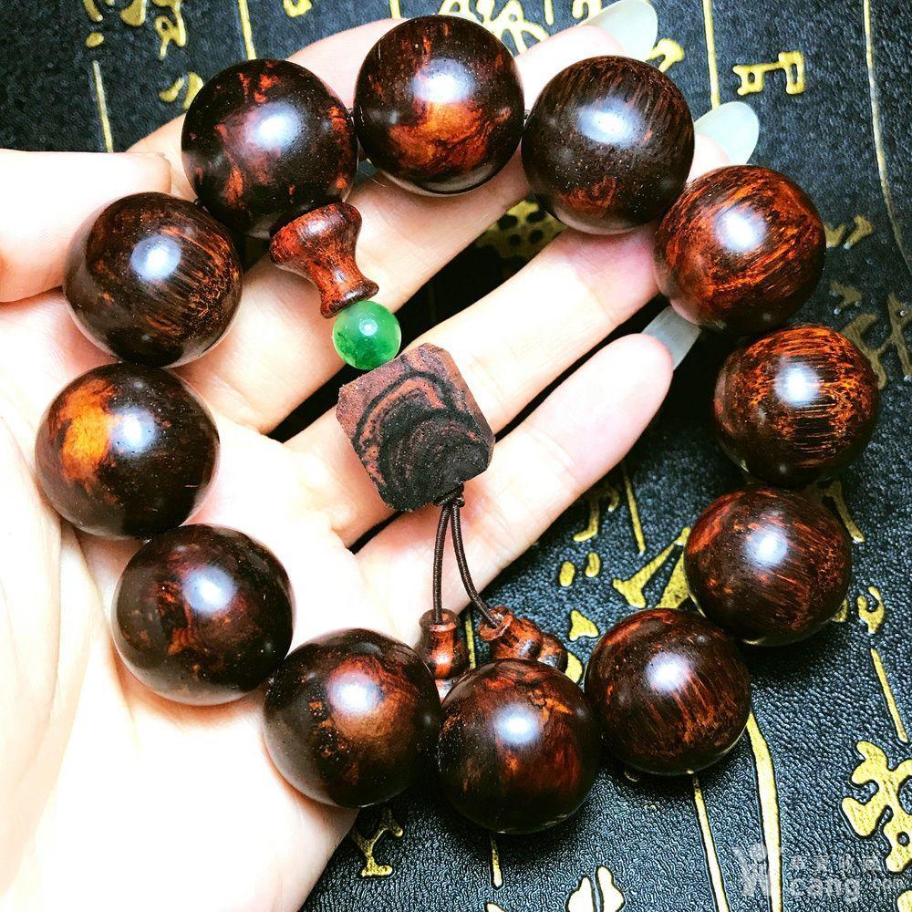 特级黄花梨木降香藤香20mm大珠佛珠手串!