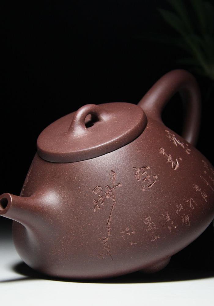 石瓢壶 (有内臂章)  【容量】约450cc   【作者】储建飞(民间陶艺家