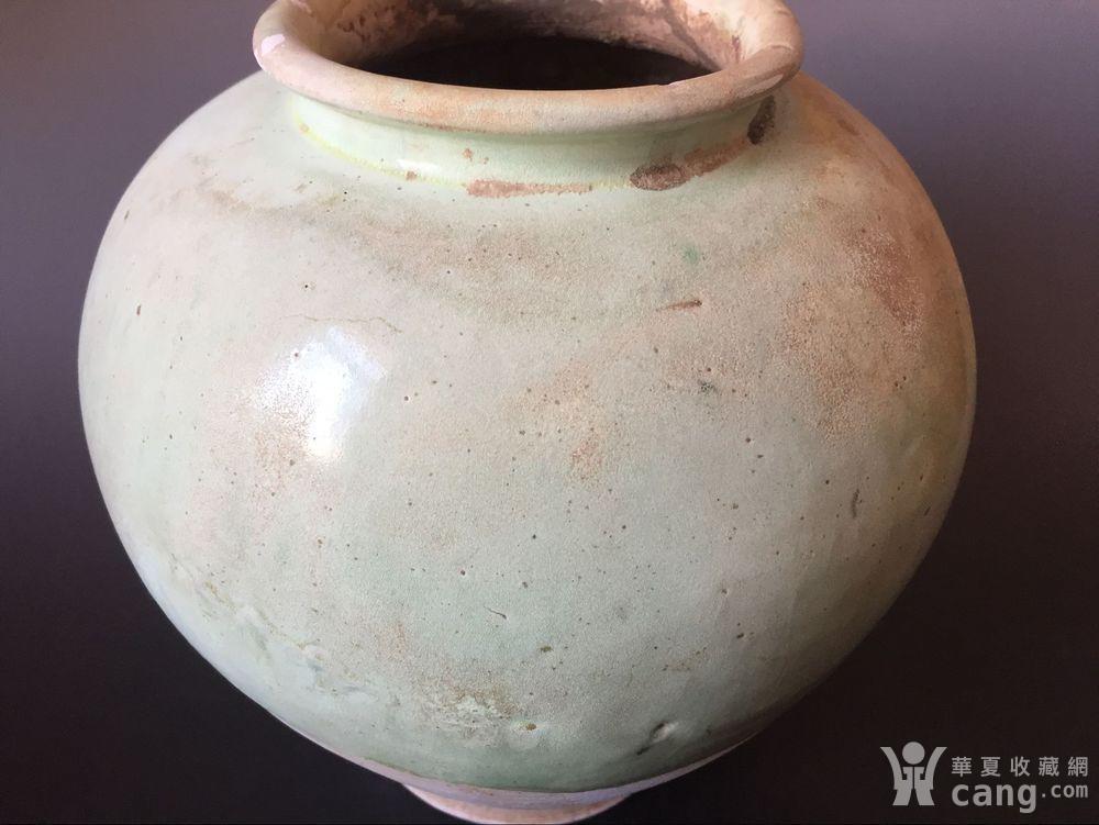 唐 巩县窑绿釉万年罐