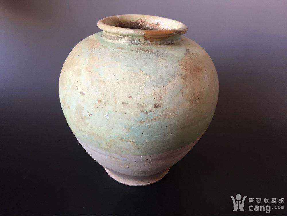 唐 巩县窑绿釉万年罐