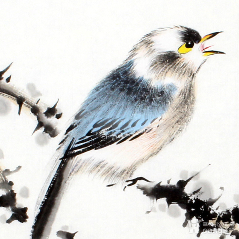 学院派名家 邓玉成 六尺横幅《蝉噪林喻静 鸟鸣山更幽》