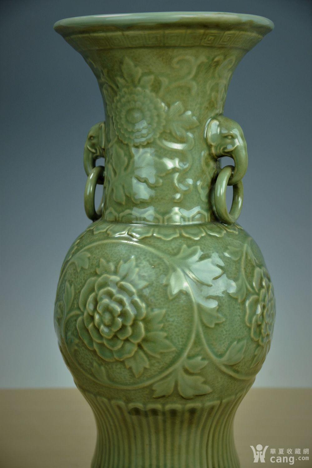 欧美回流 美品 清中期龙泉窑青瓷大花觚 - 清 - 瓷器 - 华夏收藏网