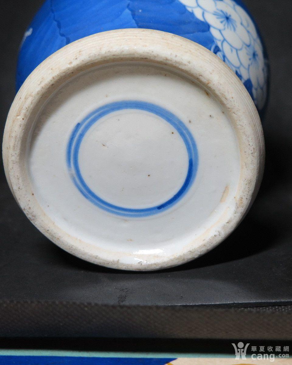 精品 清康熙青花冰梅纹将军罐