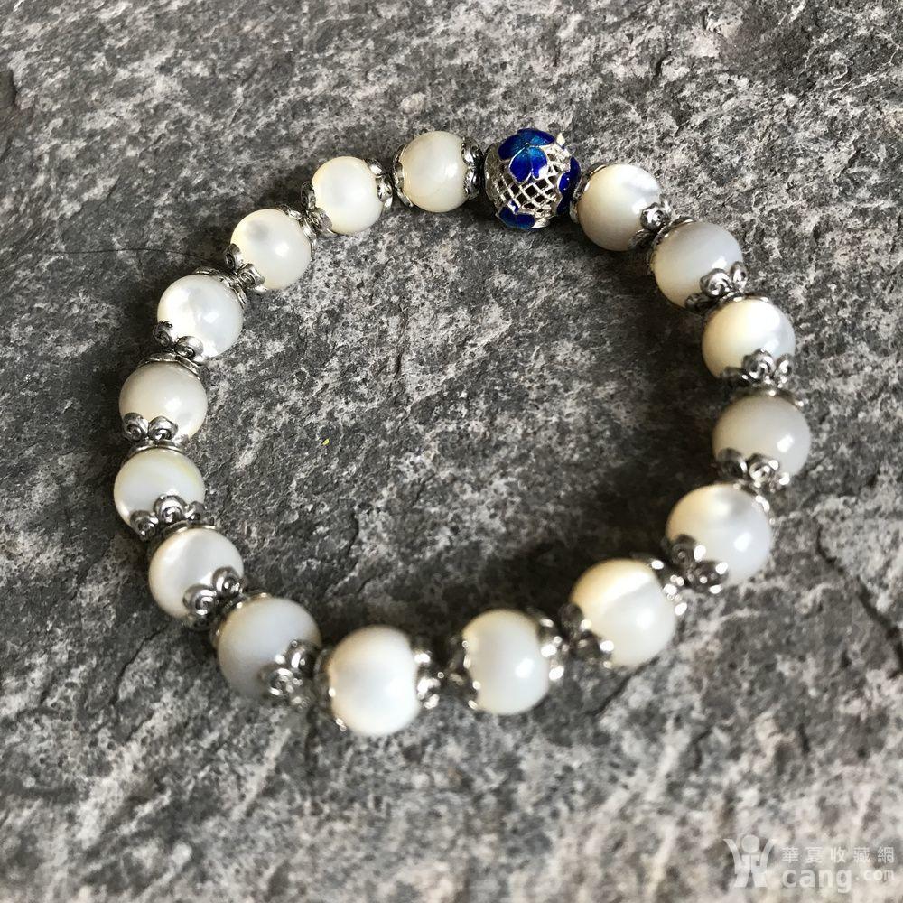 极品天然螺钿深海鱼骨珠一串