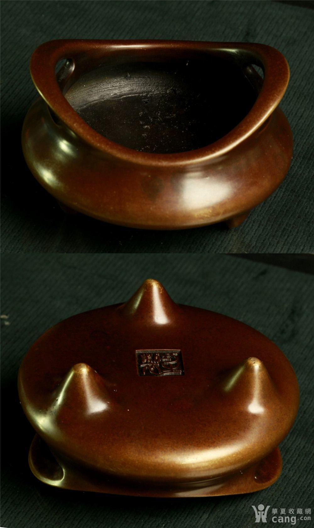 现代名家 陈巧生 真炉 桥耳铜炉