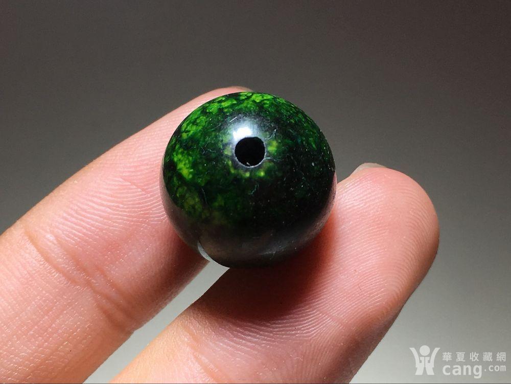 虬角圆珠一枚 脑花漂亮