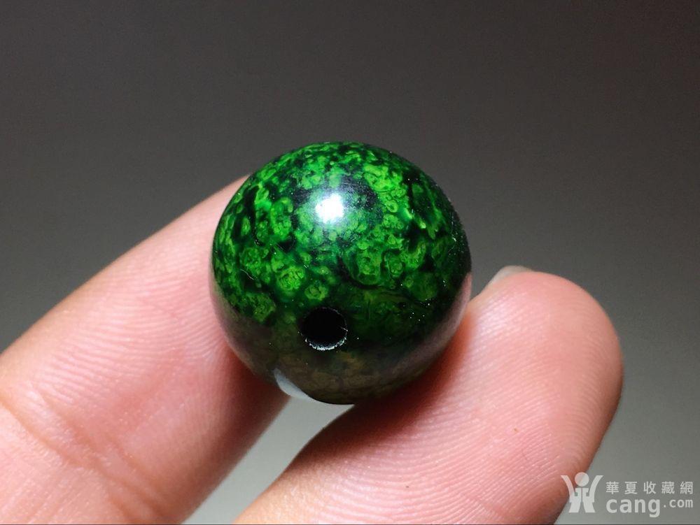 虬角圆珠一枚 脑花漂亮