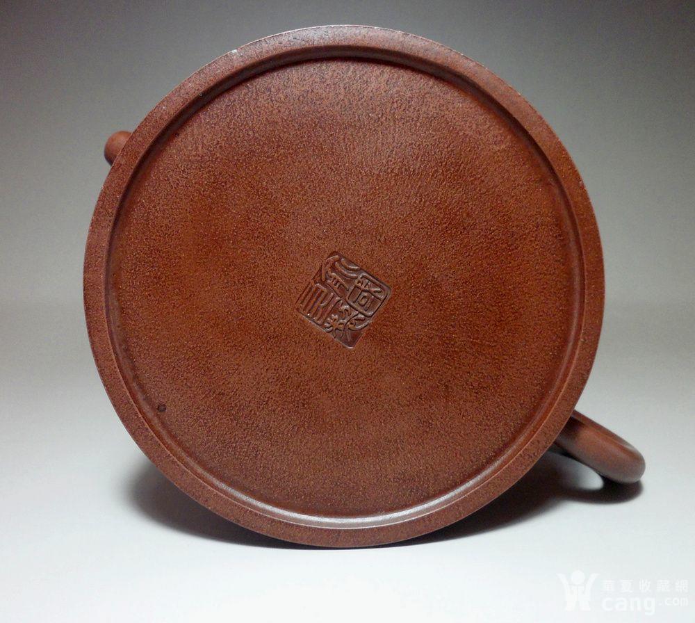 民国俞国良全手工制作筋纹浪花紫泥壶!