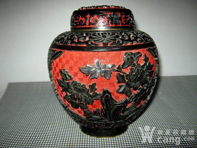 回流清铜胎剔红剔黑罐子 - 漆器 - 杂项 - 华夏收藏网
