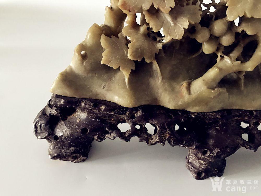 66民国青田石雕葡萄山子摆件