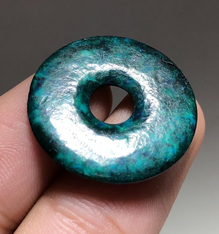 清 虬角 平安扣 满脑花 包浆老厚 花纹漂亮 手工打造 佩戴漂亮