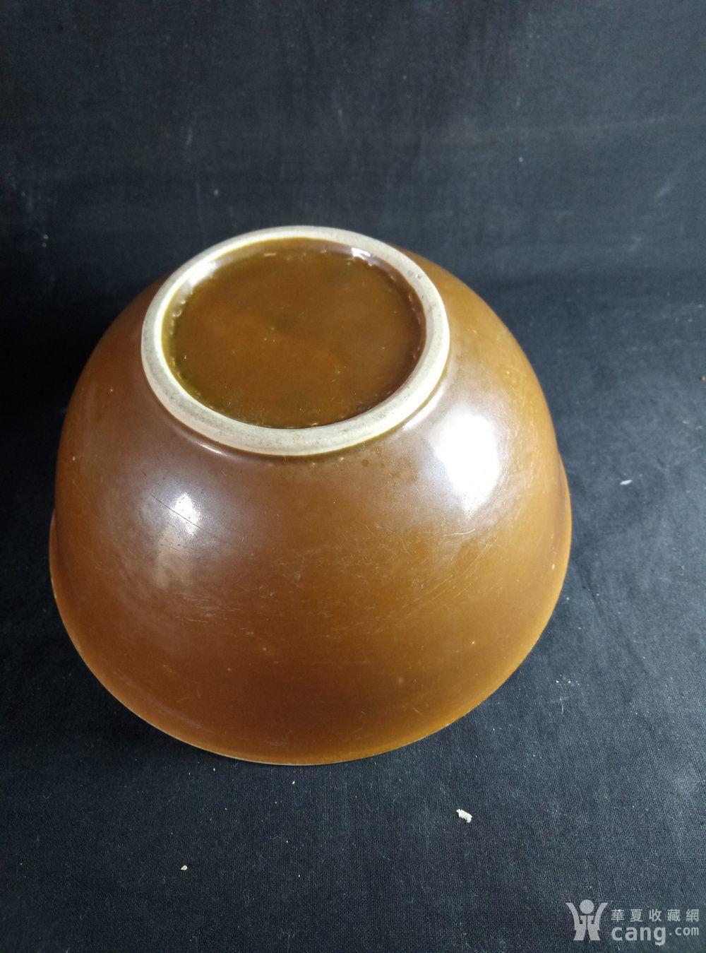 清末民国酱釉碗