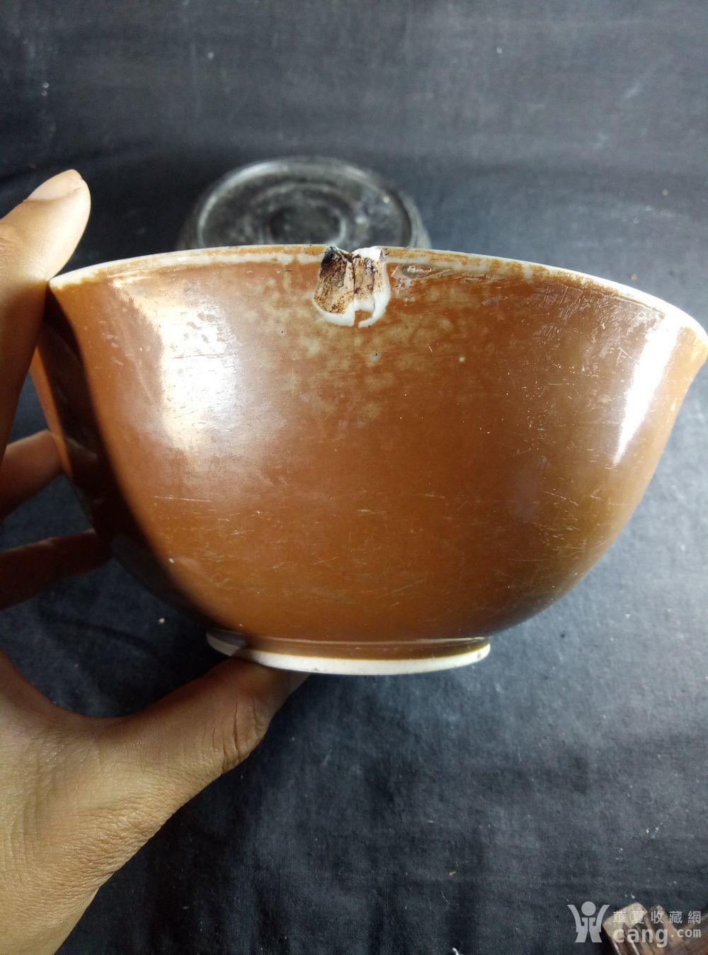 清末民国酱釉碗