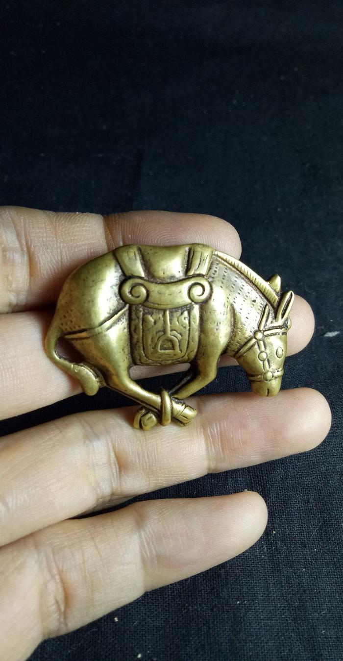 精铜倒吊小毛驴