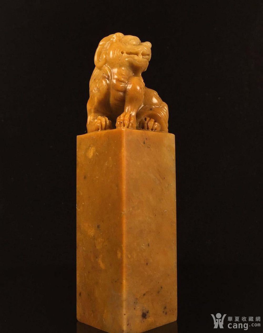 四大国石 巴林福黄石古兽大印章!