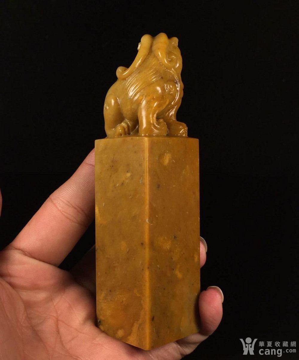 四大国石 巴林福黄石古兽大印章!