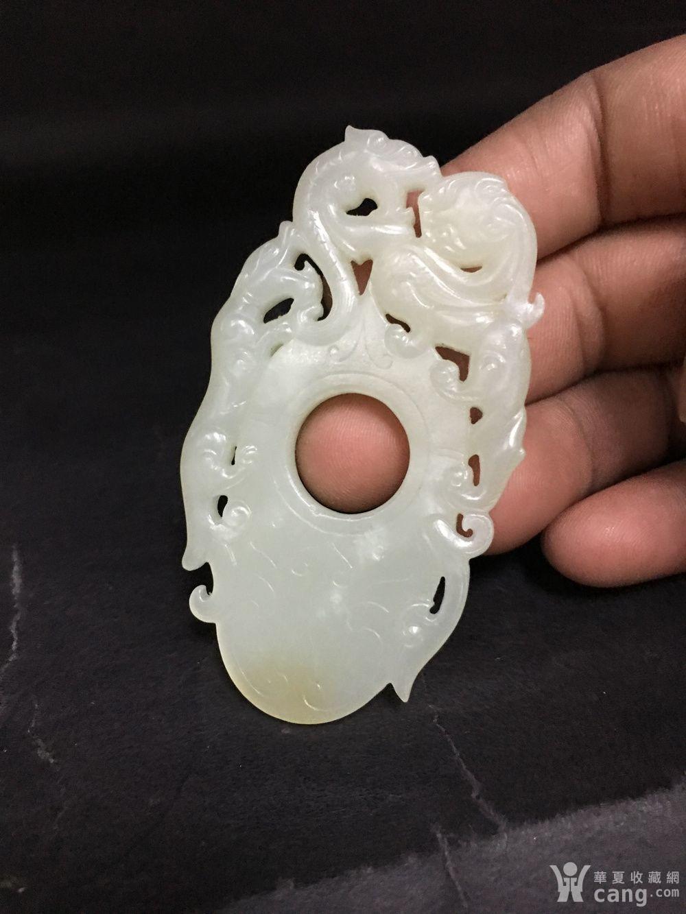 和田白玉龙凤鸡心佩