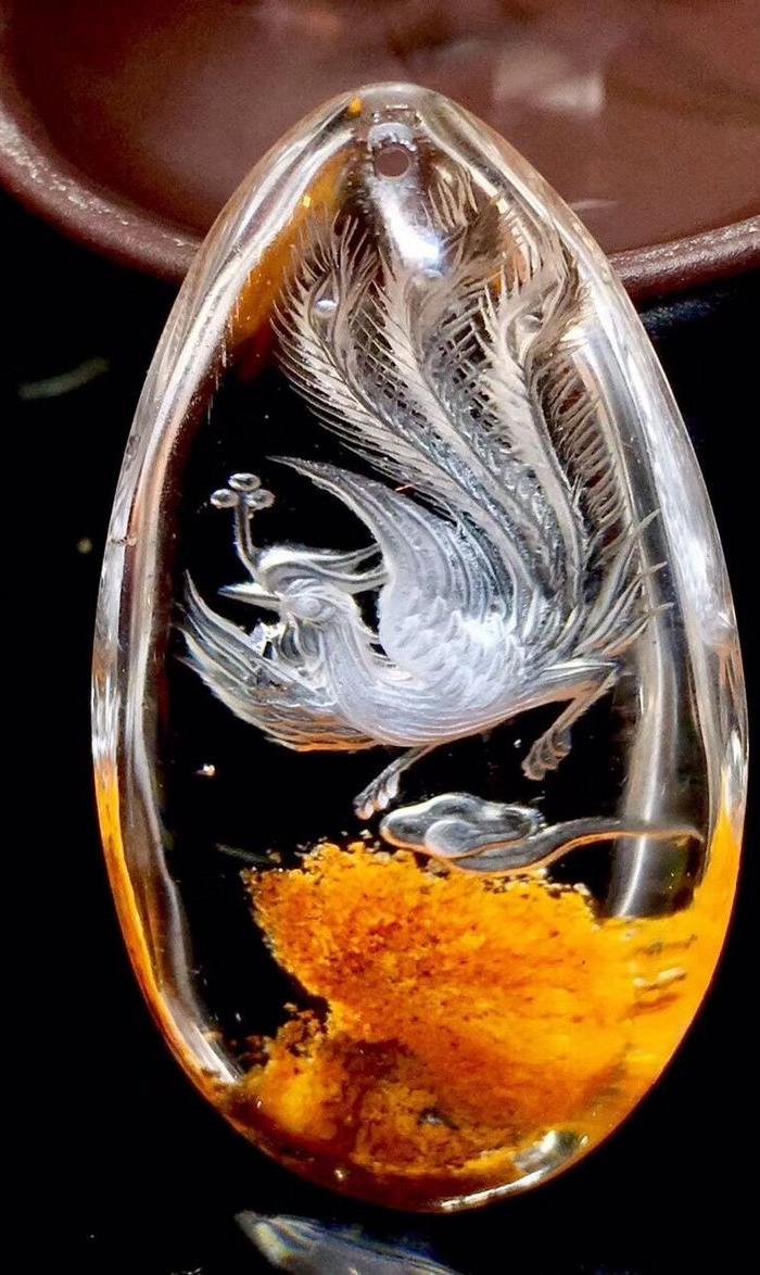 精品天然彩幽灵内雕凤凰