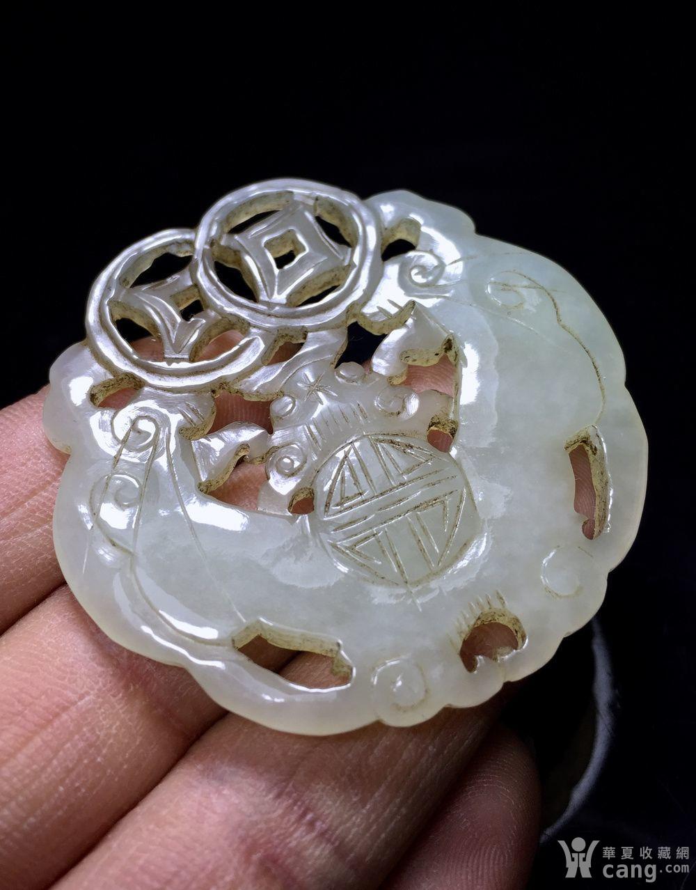 精品 清代老和田玉福在眼前玉佩