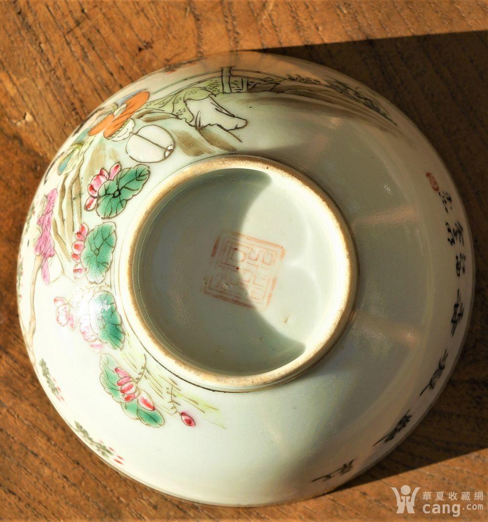 民国 桃花美女 余子明款浅绛彩