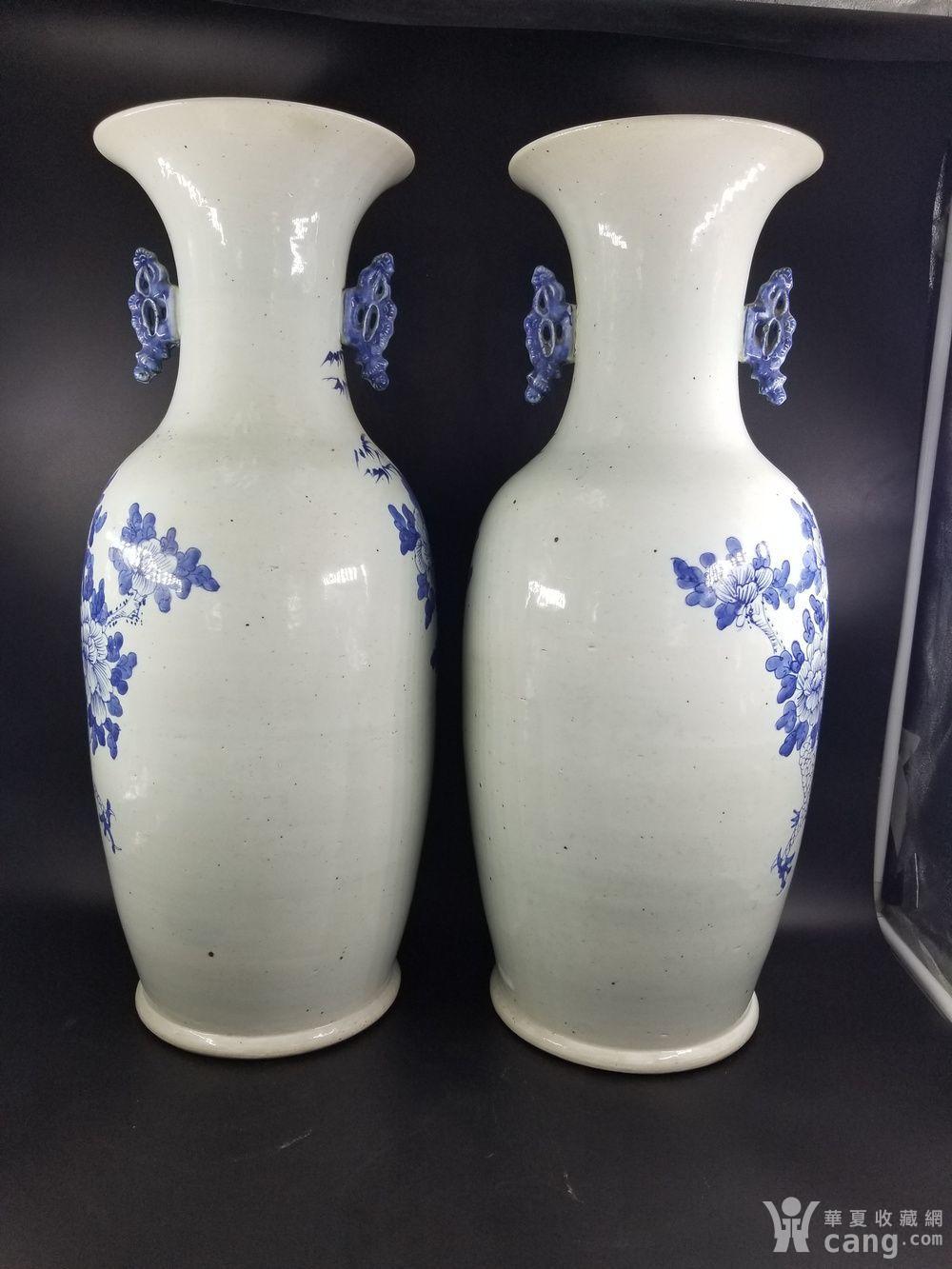 民国青花龙凤嫁妆瓶 - 清 - 瓷器 - 华夏收藏网