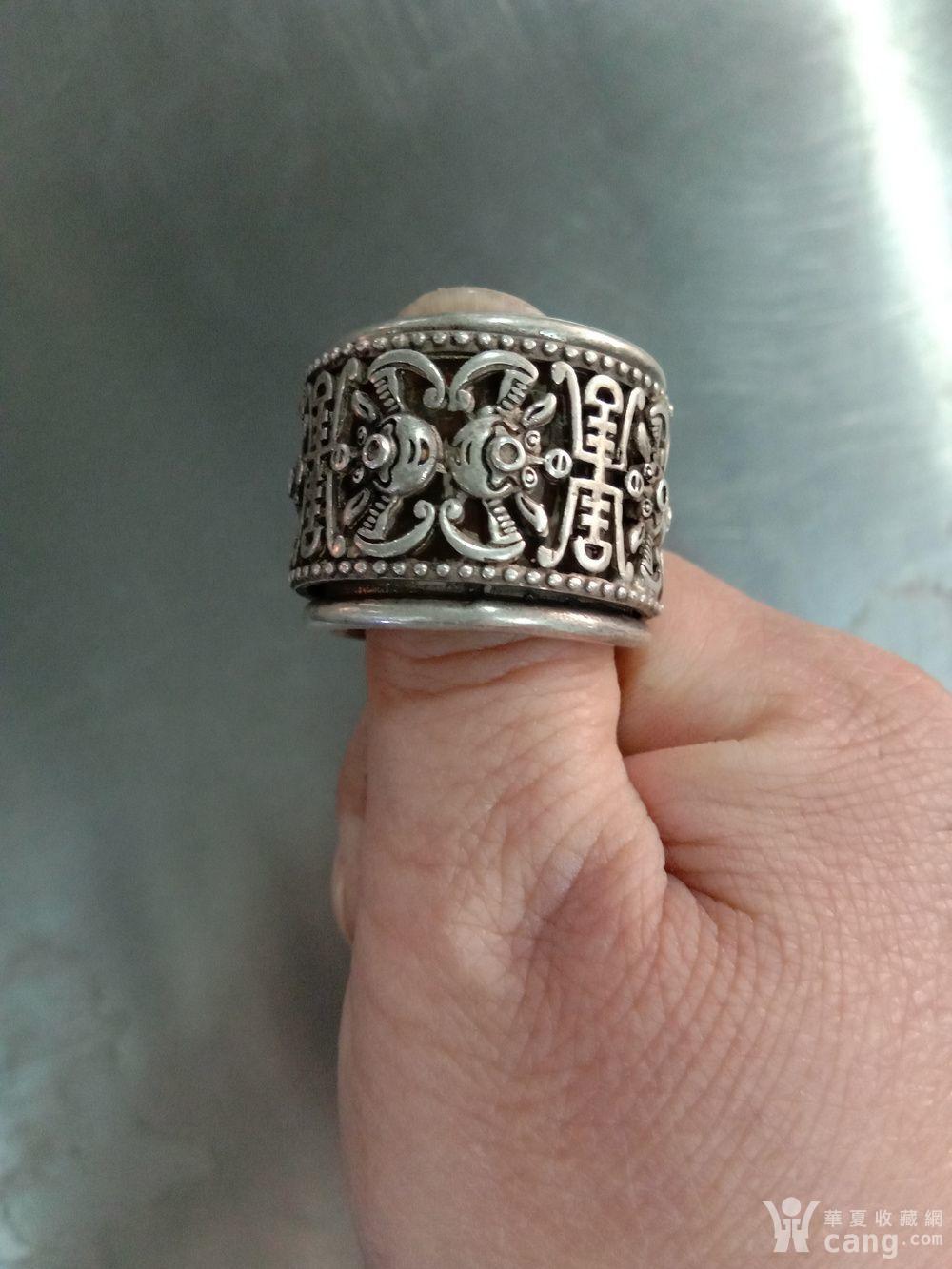 乡下收到的老银器光绪时期的银扳指