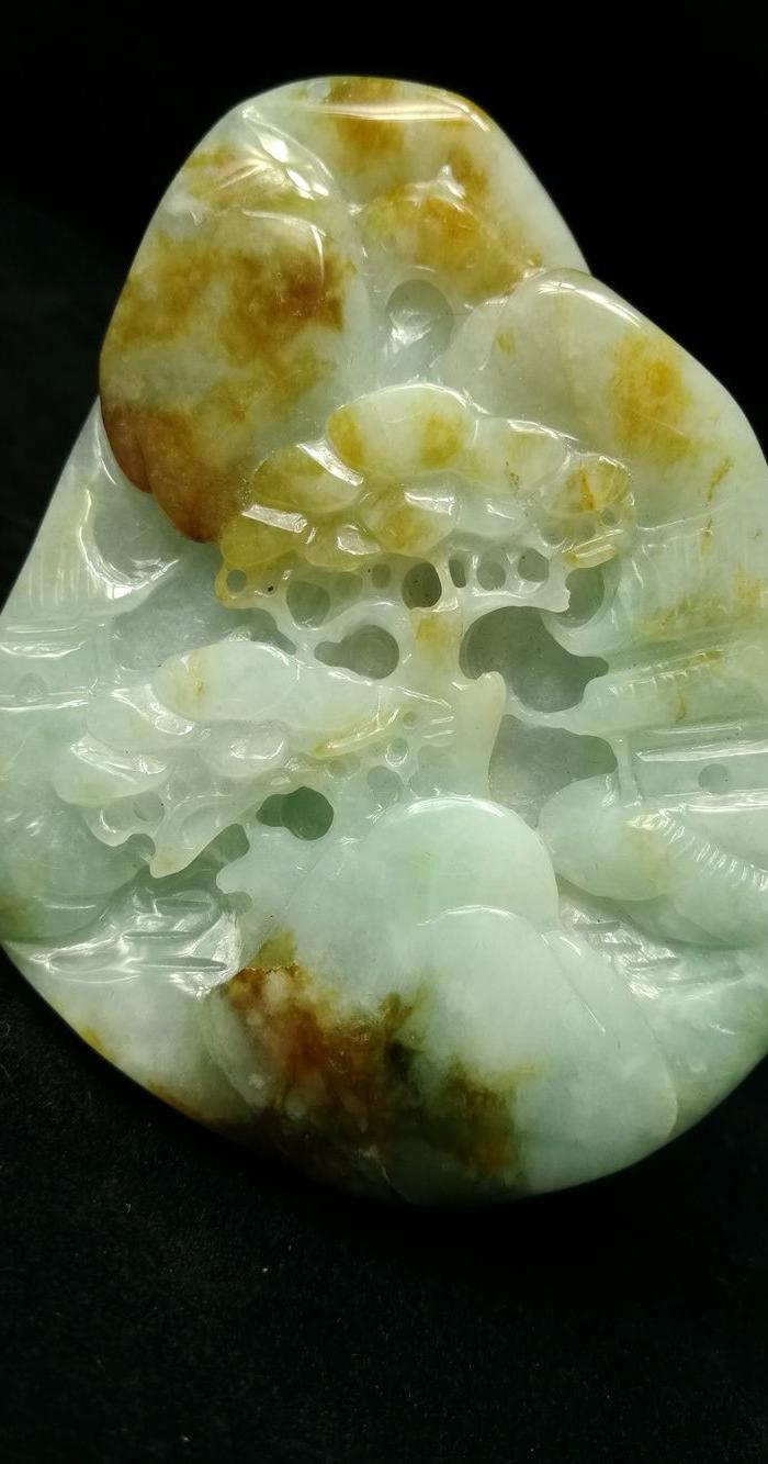 联盟商户 翡翠山水手把件_在线拍卖_在线拍卖网_艺术品拍卖_古玩拍卖