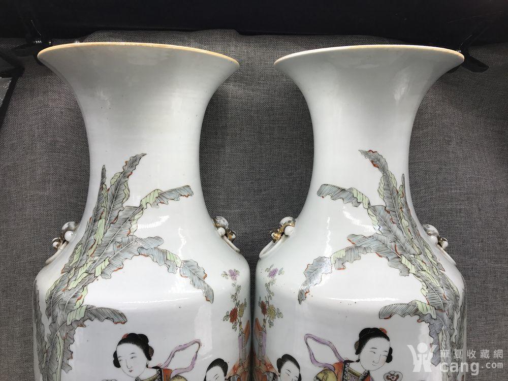 民国余同昌作教子篇大瓶一对