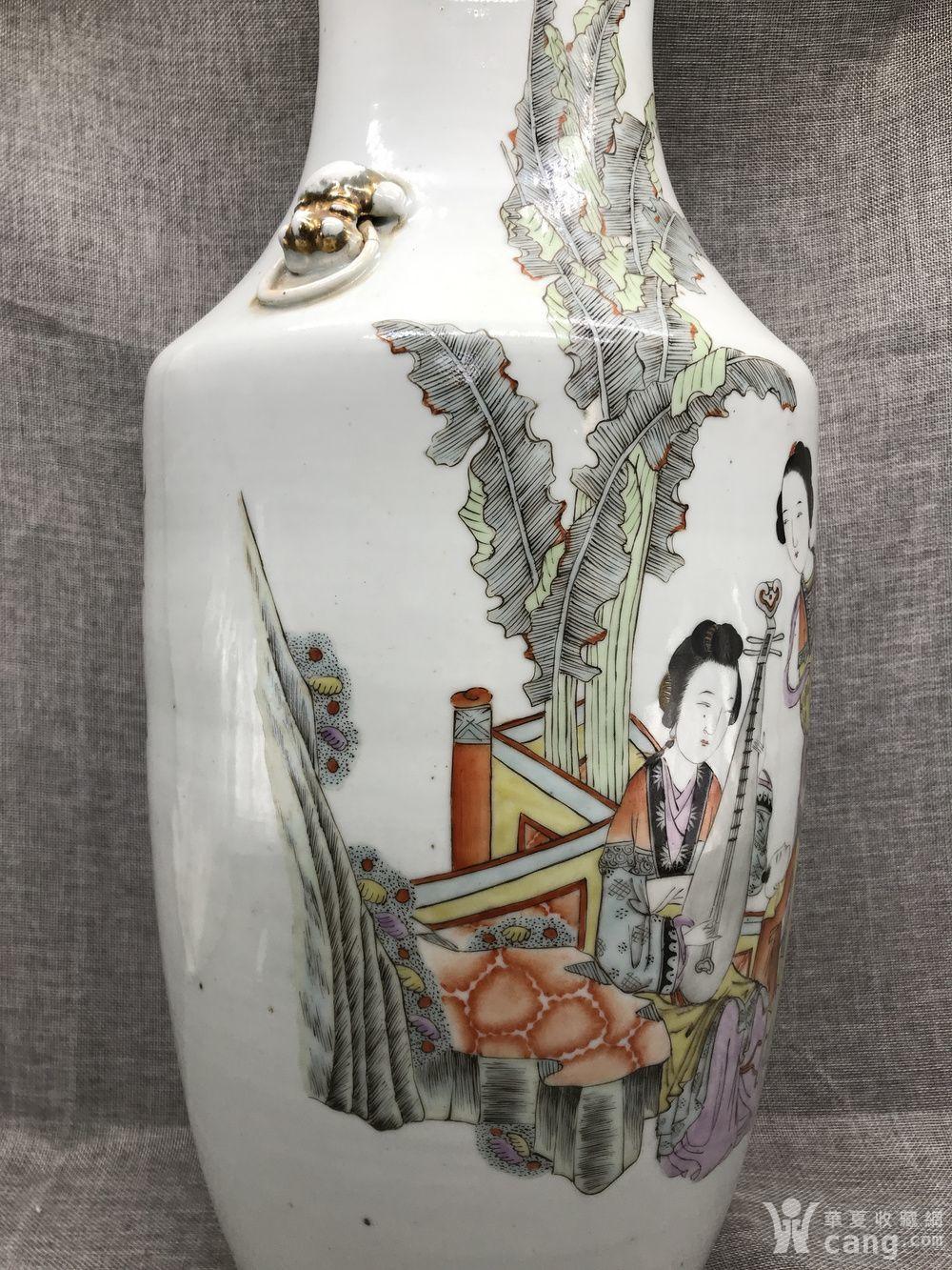 民国余同昌作教子篇大瓶一对