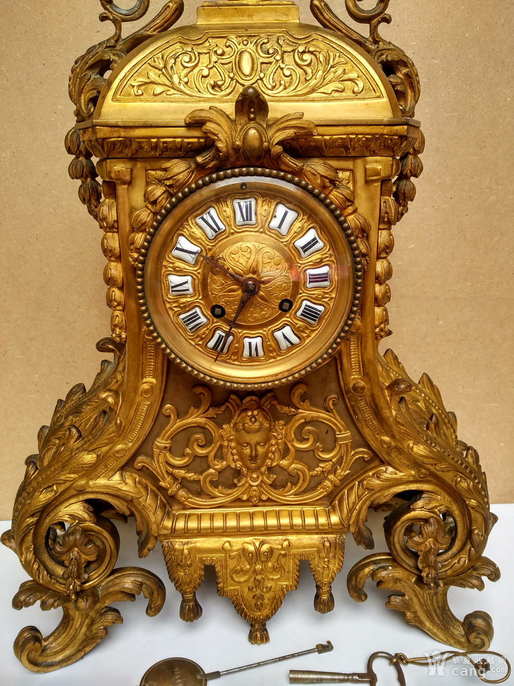 十九世纪法国造镀金宫廷大座钟 - 钟 - 钟表西洋器 - 华夏收藏网