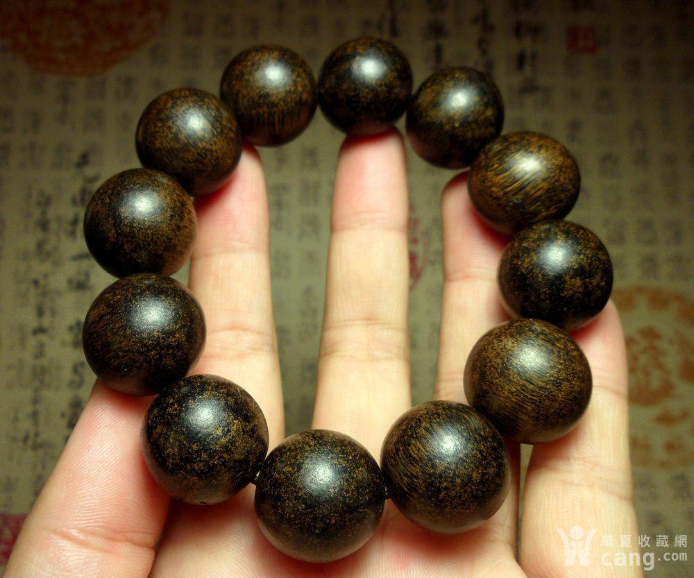 越南黑土沉2.0大珠沉香手串!保真沉香!