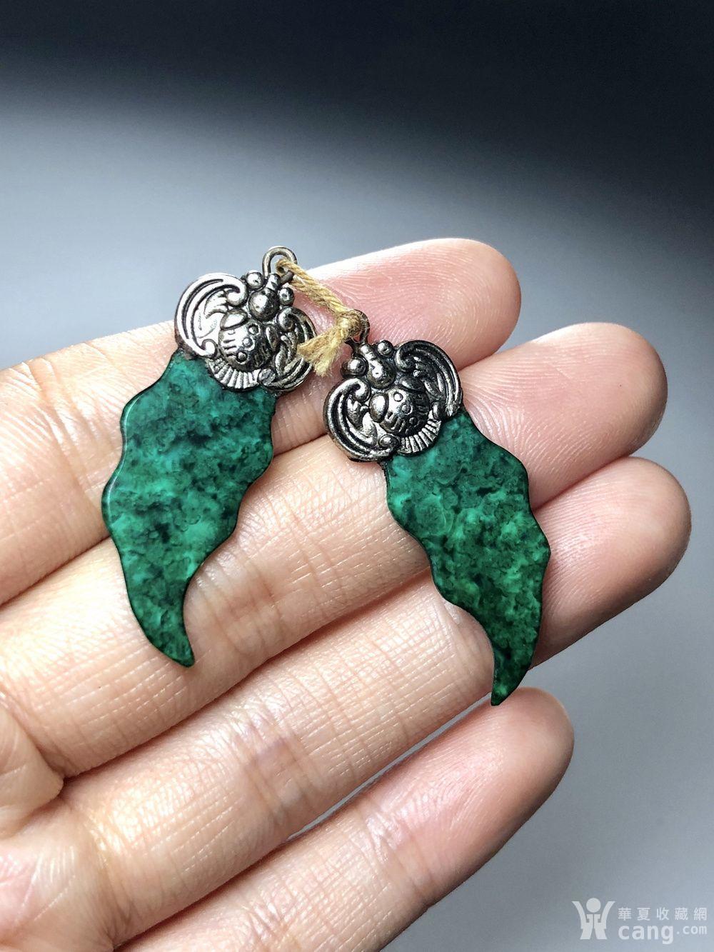 清 珍贵收藏级 清代虬角秋厥耳环一对