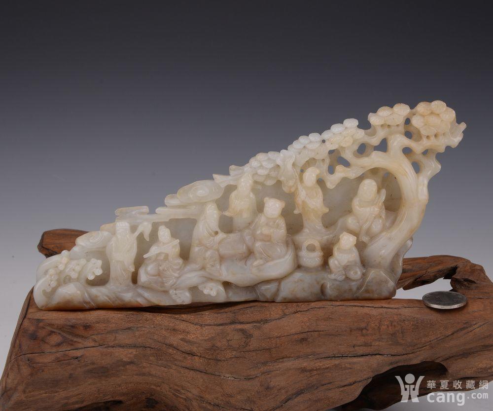 欧洲回流和田玉八仙过海大摆件