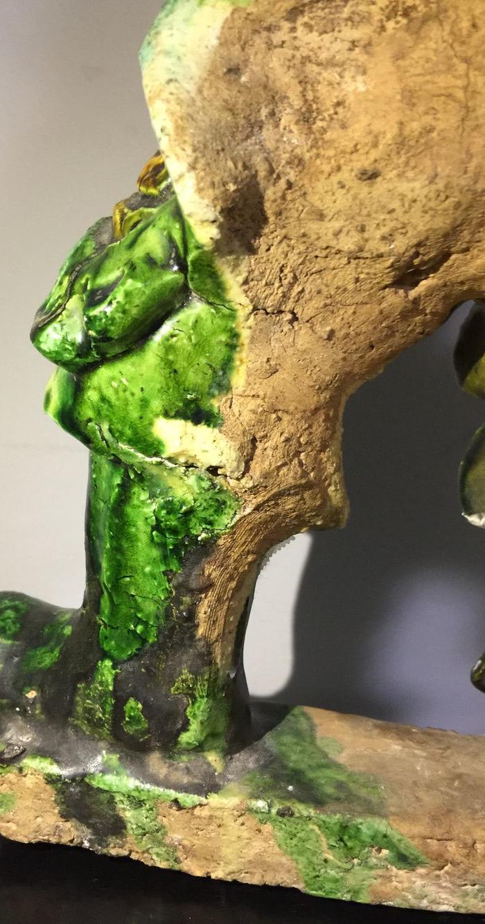 明代山西琉璃三彩韦陀