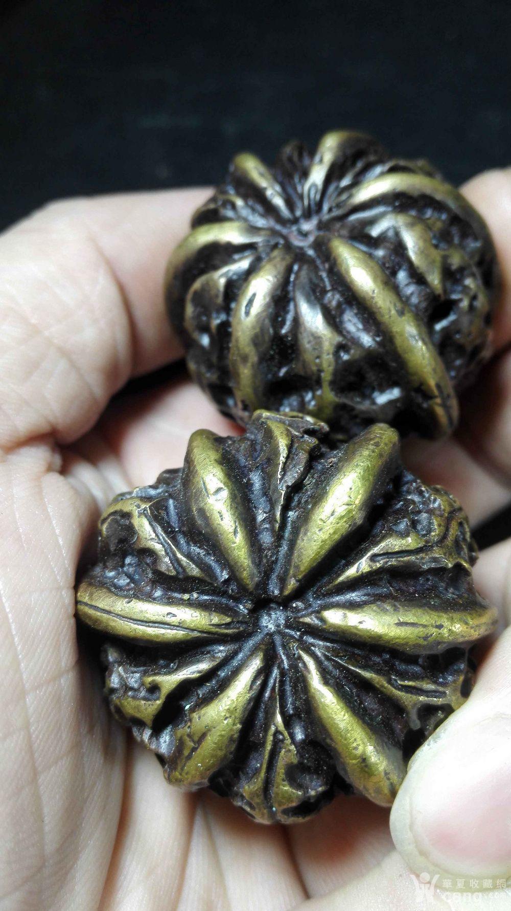 铜核桃一对