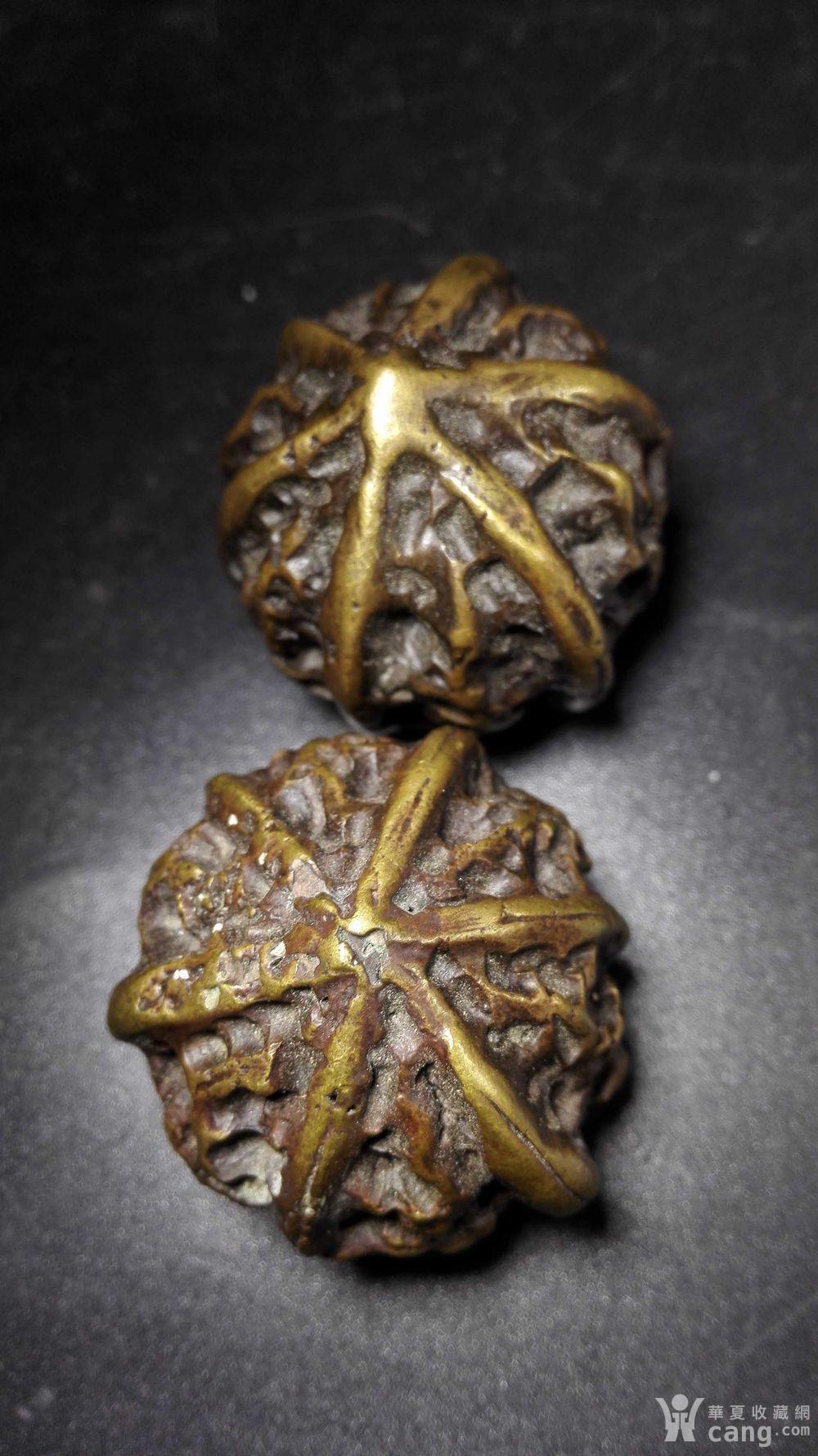 铜核桃一对