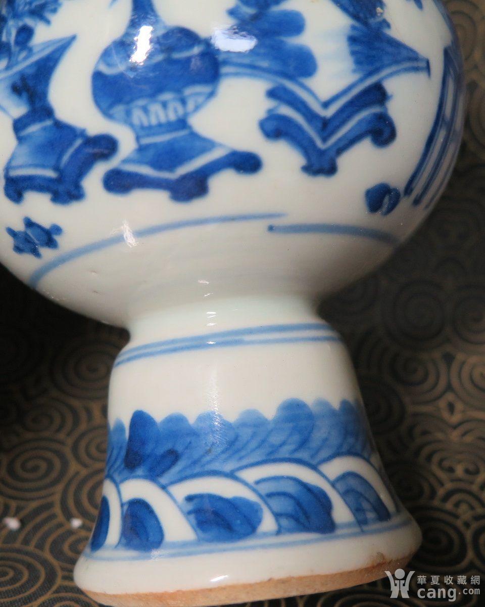 清代清供青花礼器豆 - 清 - 瓷器 - 华夏收藏网