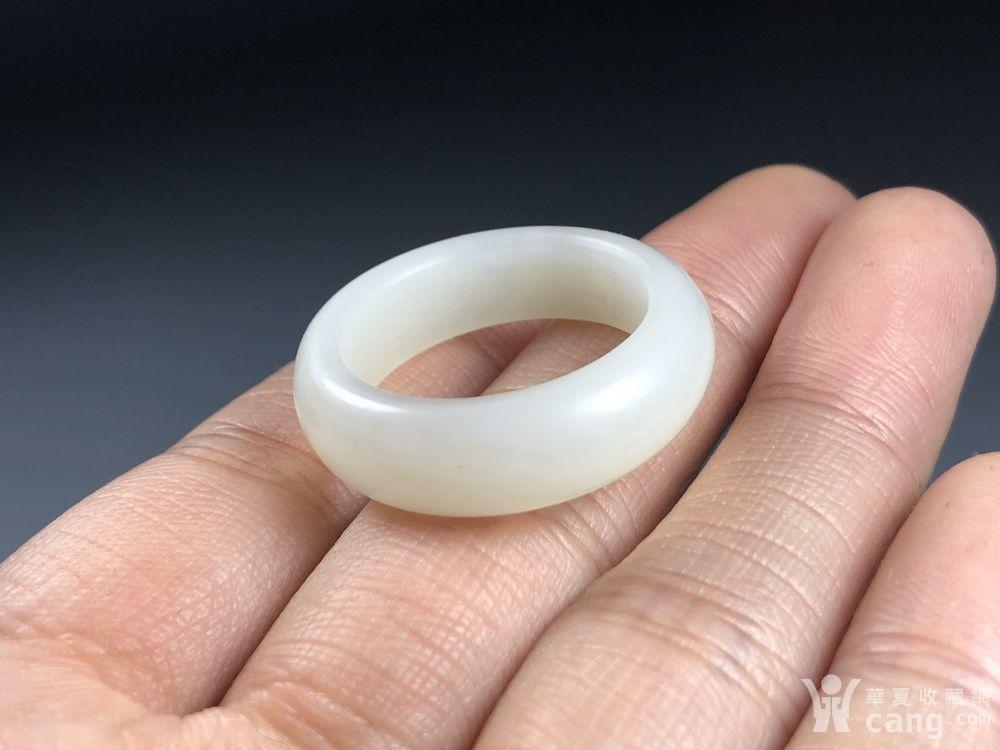 清代一级白和田玉羊脂白玉元宝戒指一枚