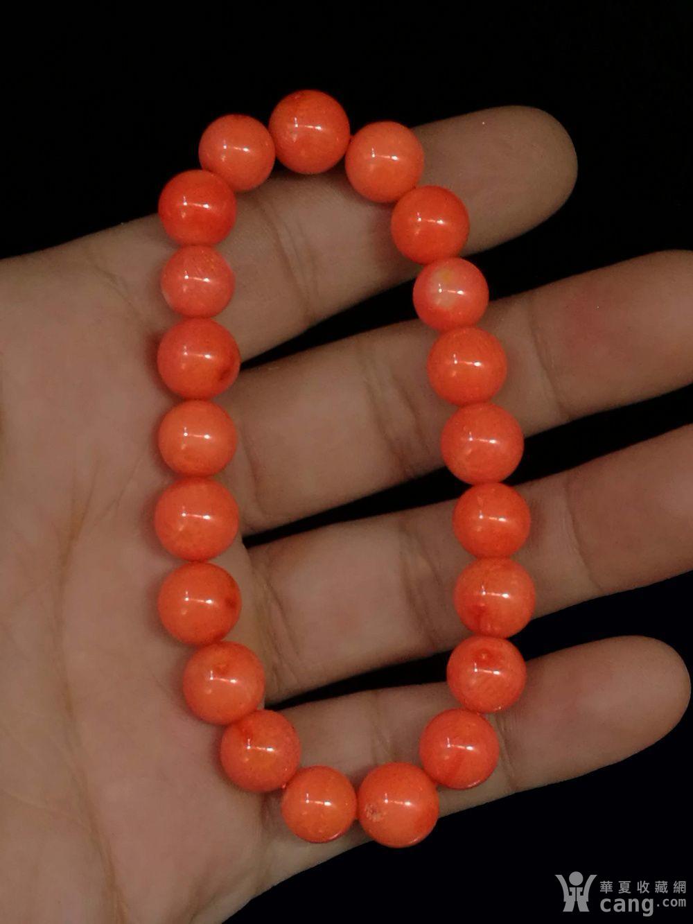 台湾陌陌珊瑚圆珠手链项链一套