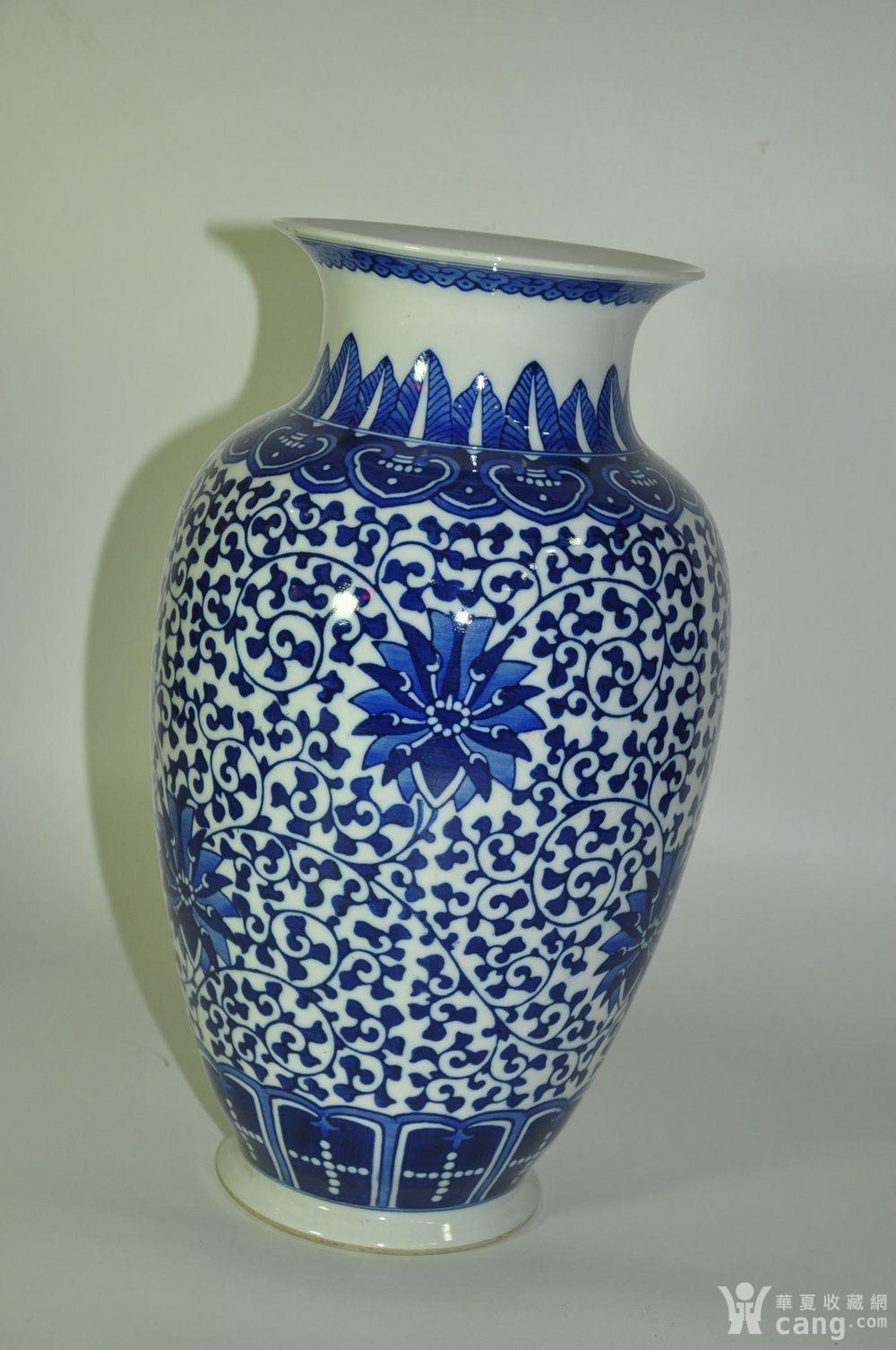 创汇期贴花青花瓷瓶 - 当代 - 瓷器 - 华夏收藏网