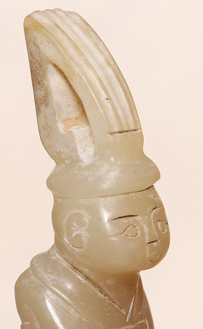 藏海淘 清代和田玉跪人雕像 sa115