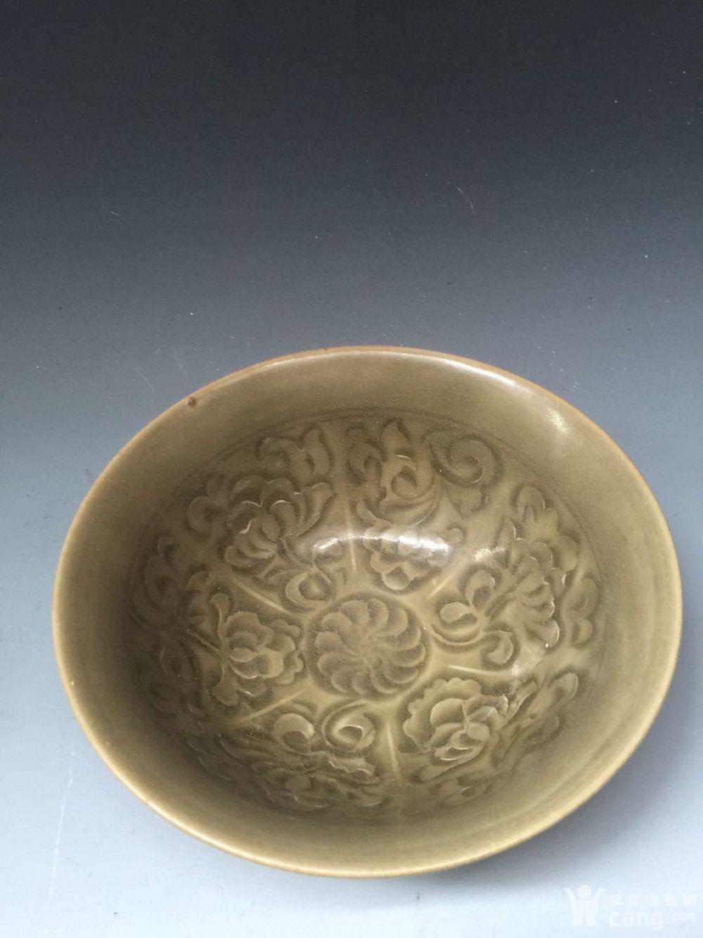 欧洲回流元耀州窑刻花碗