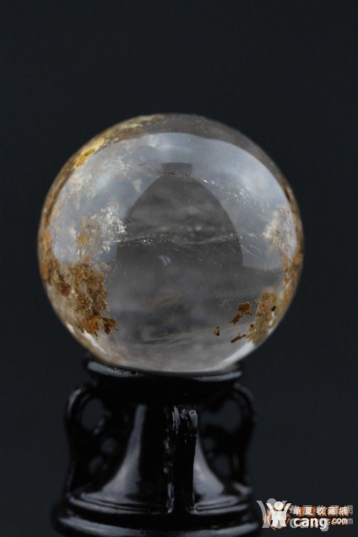 天然 黄幽灵水晶球