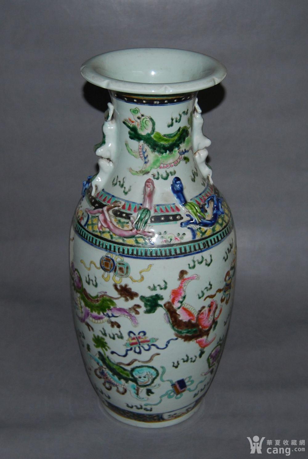 清 同治带少见底款粉彩大瓶r162 2