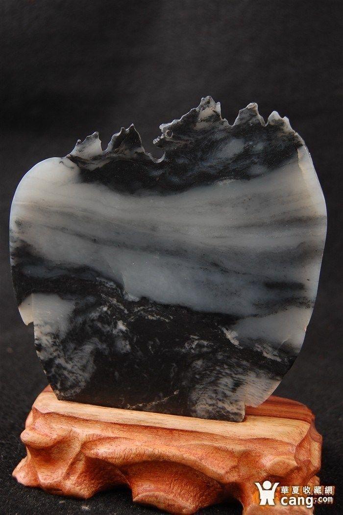 珍藏品 和田青花籽料摆件山水画