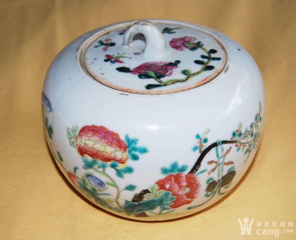 清 同治粉彩花卉纹盖罐 d23c4