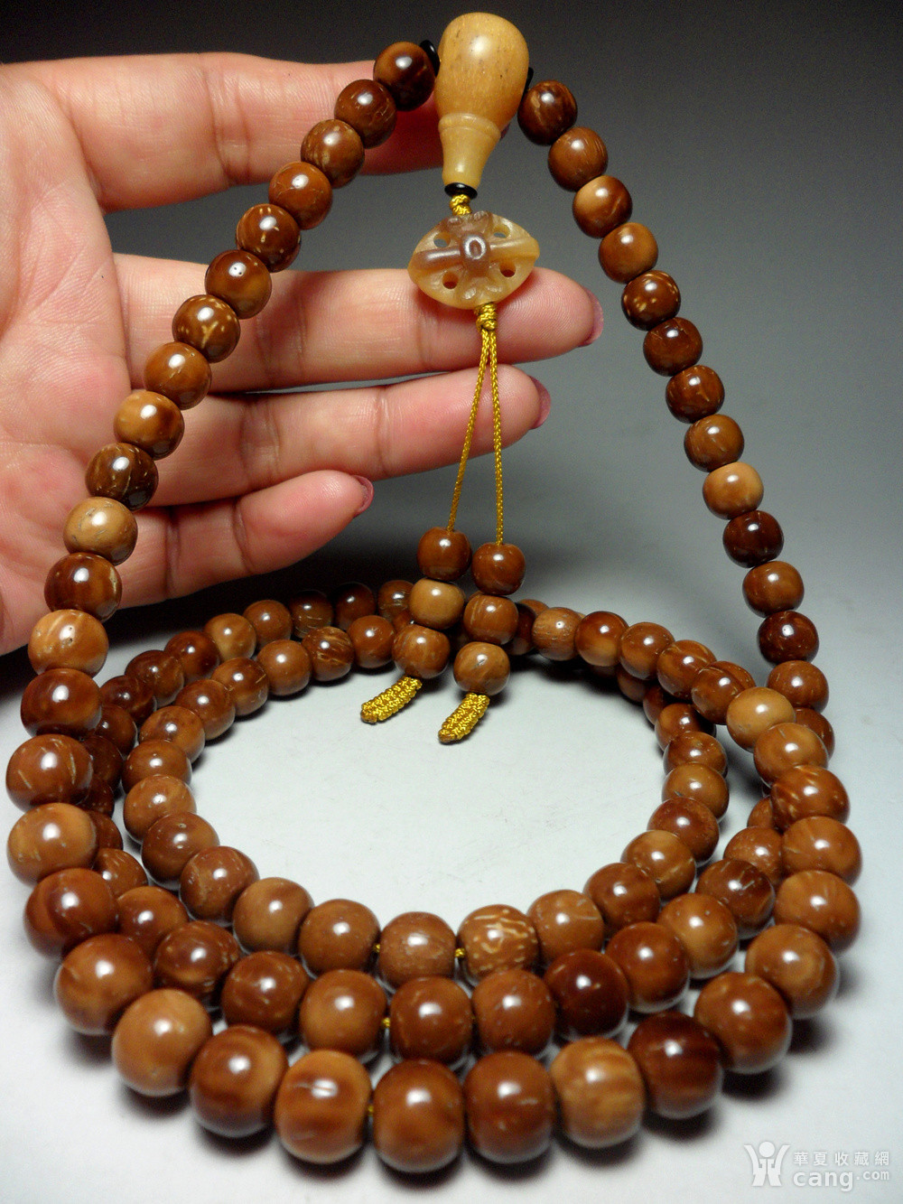 精品库克菩提老型桶珠108佛珠!