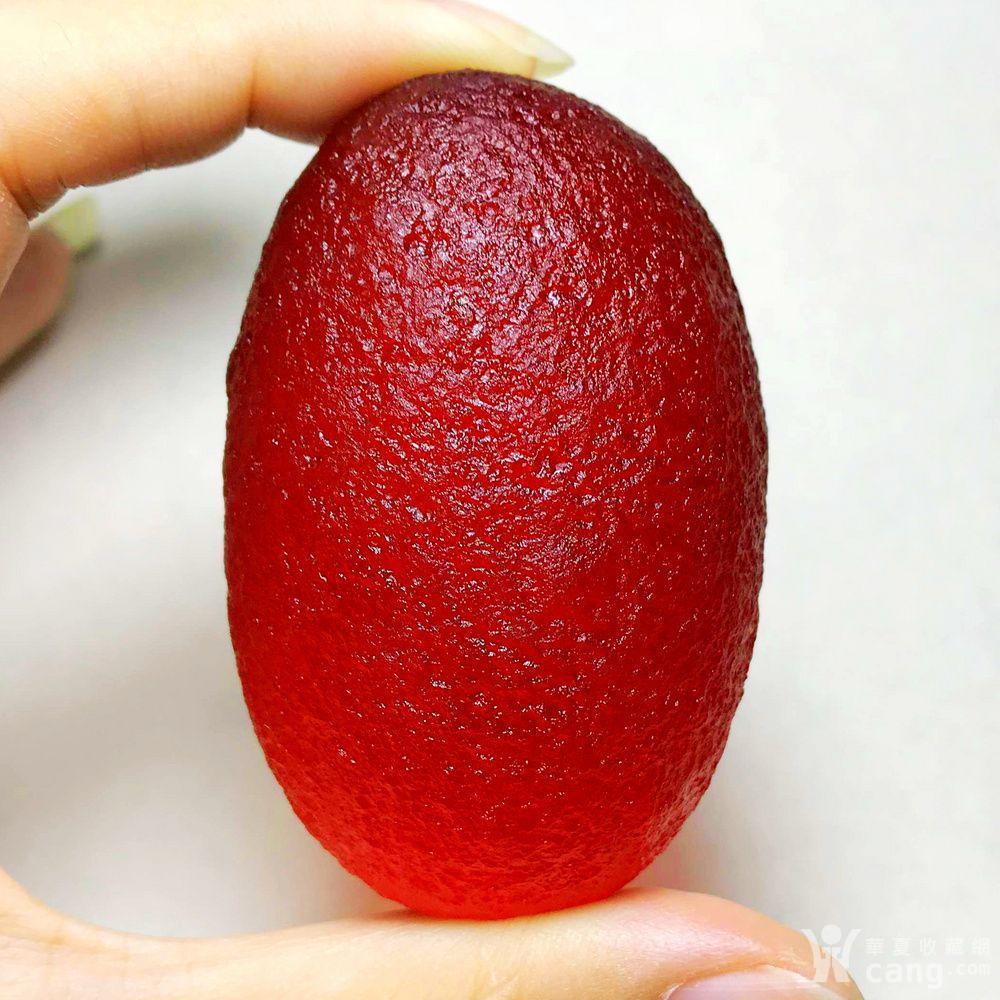 天外来物保真陨石!红艳如血天然库尔勒血陨石大原石满红把玩件