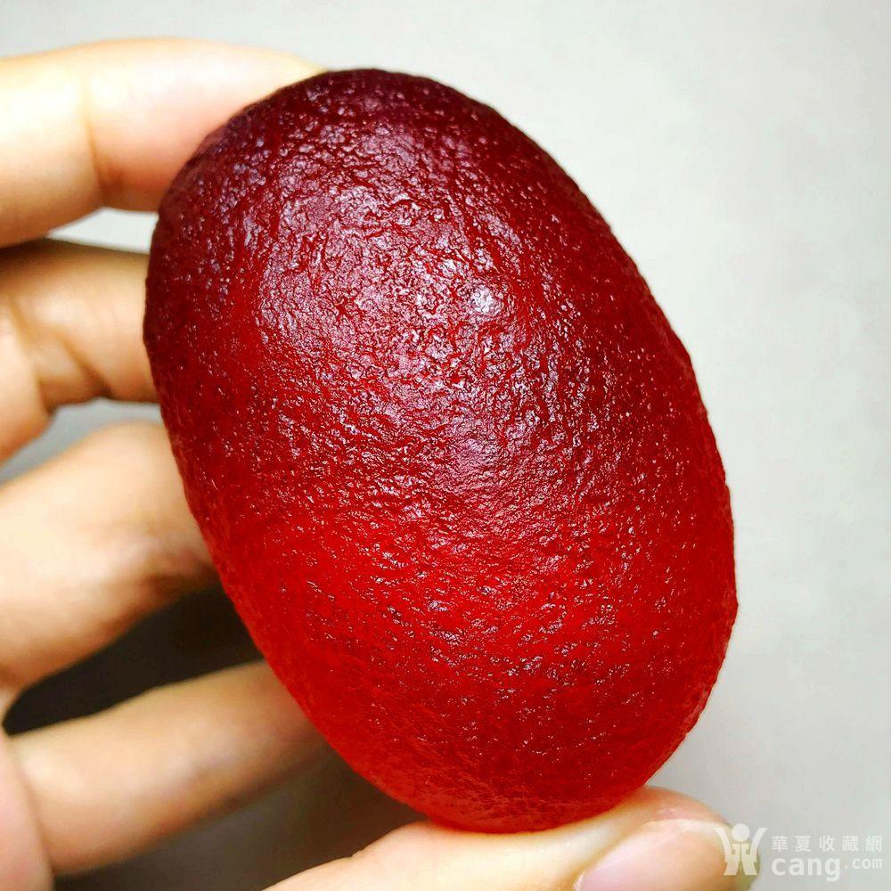 天外来物保真陨石!红艳如血天然库尔勒血陨石大原石满红把玩件