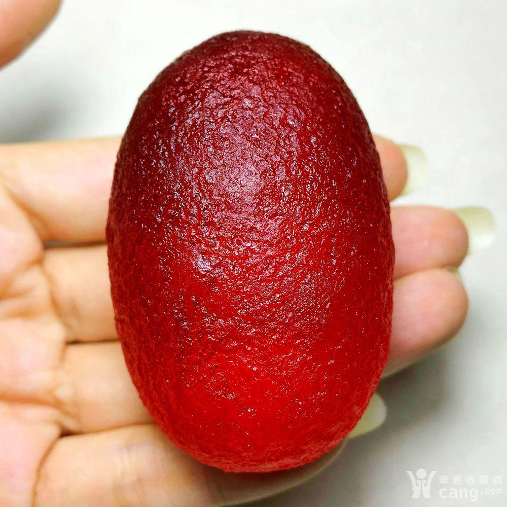 天外来物保真陨石!红艳如血天然库尔勒血陨石大原石满红把玩件